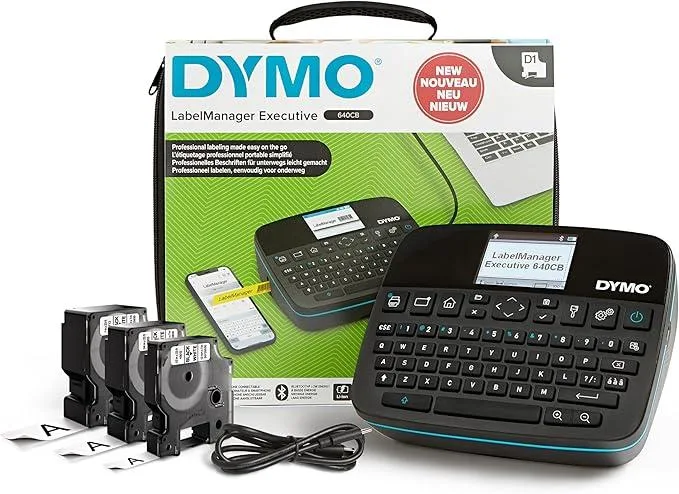 DYMO LabelManager Executive 640 CB label printer kit in carry case