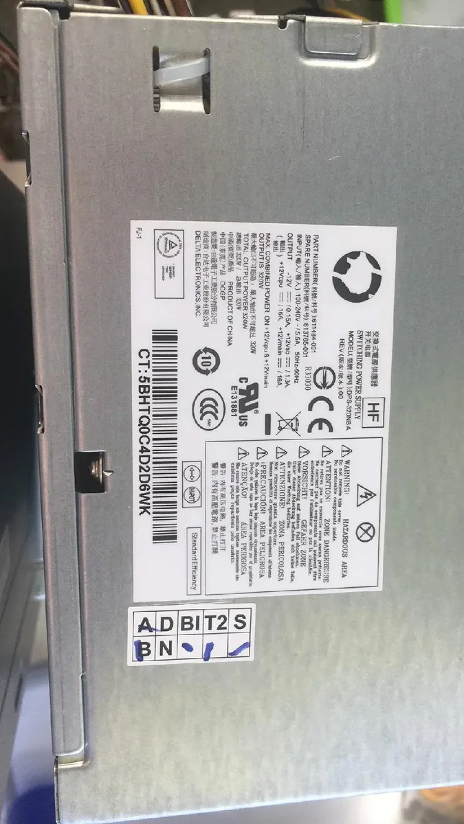 Supersuperuncle Supersuperuncle 320W Server Power Supply HP-D3201A0 DPS-320NB A — product photo