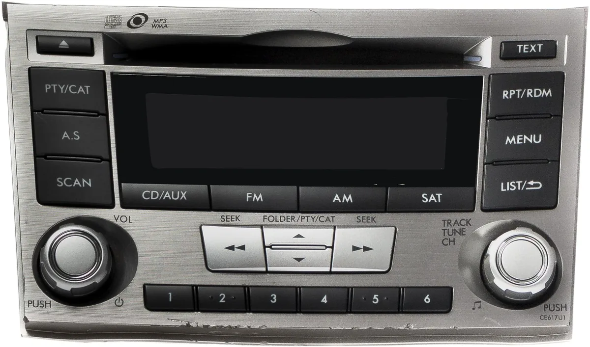 1 Factory Radio 1 Factory Radio 86201-AJ61A receiver 2012-2014 Subaru Legacy CE617U1 — product photo