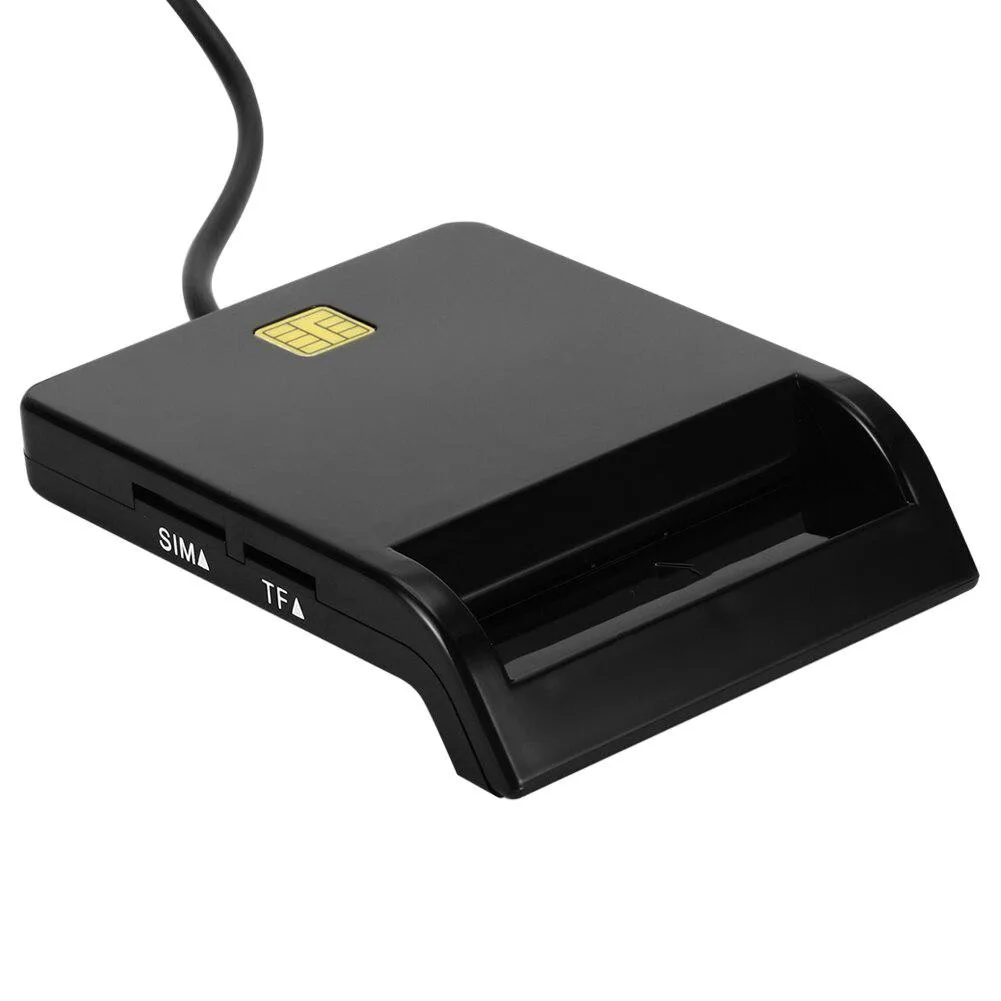 Hetai Tech Hetai Tech USB 2.0 Smart Card Reader 8-in-1 1.5m cable noble black — product photo