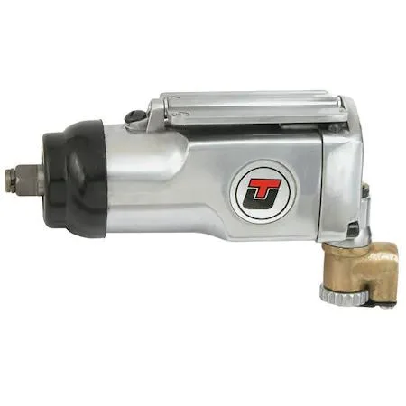 Compact butterfly impact wrench with paddle throttle and top exhaust