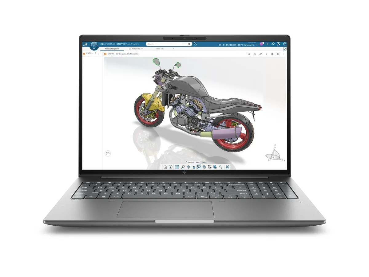 HP HP ZBook X G2i 16" 2.5K 120Hz Intel Core Ultra 7 366H 64GB DDR5 RTX PRO 1000 8GB GDDR7 business laptop — product photo