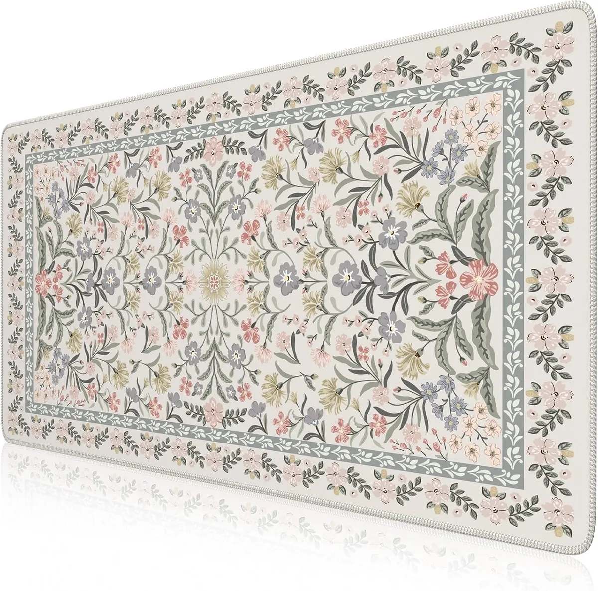 Brainwavz Brainwavz XXL Large Mouse Pad Gray Floral 35.4 x 15.7 inches — product photo