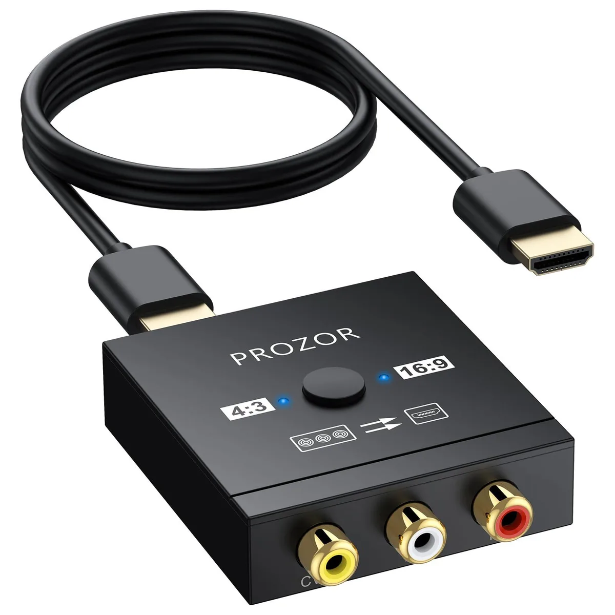  PROZOR PRR096 RCA to HDMI Media Converter 1080p 60Hz 4:3/16:9 Switch — product photo