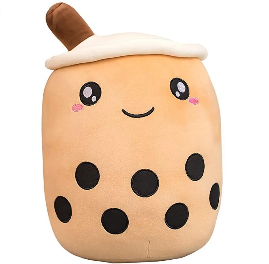 Plush Toys Plush Toys Bubble Tea Plush Pillow Large Brown — product photo