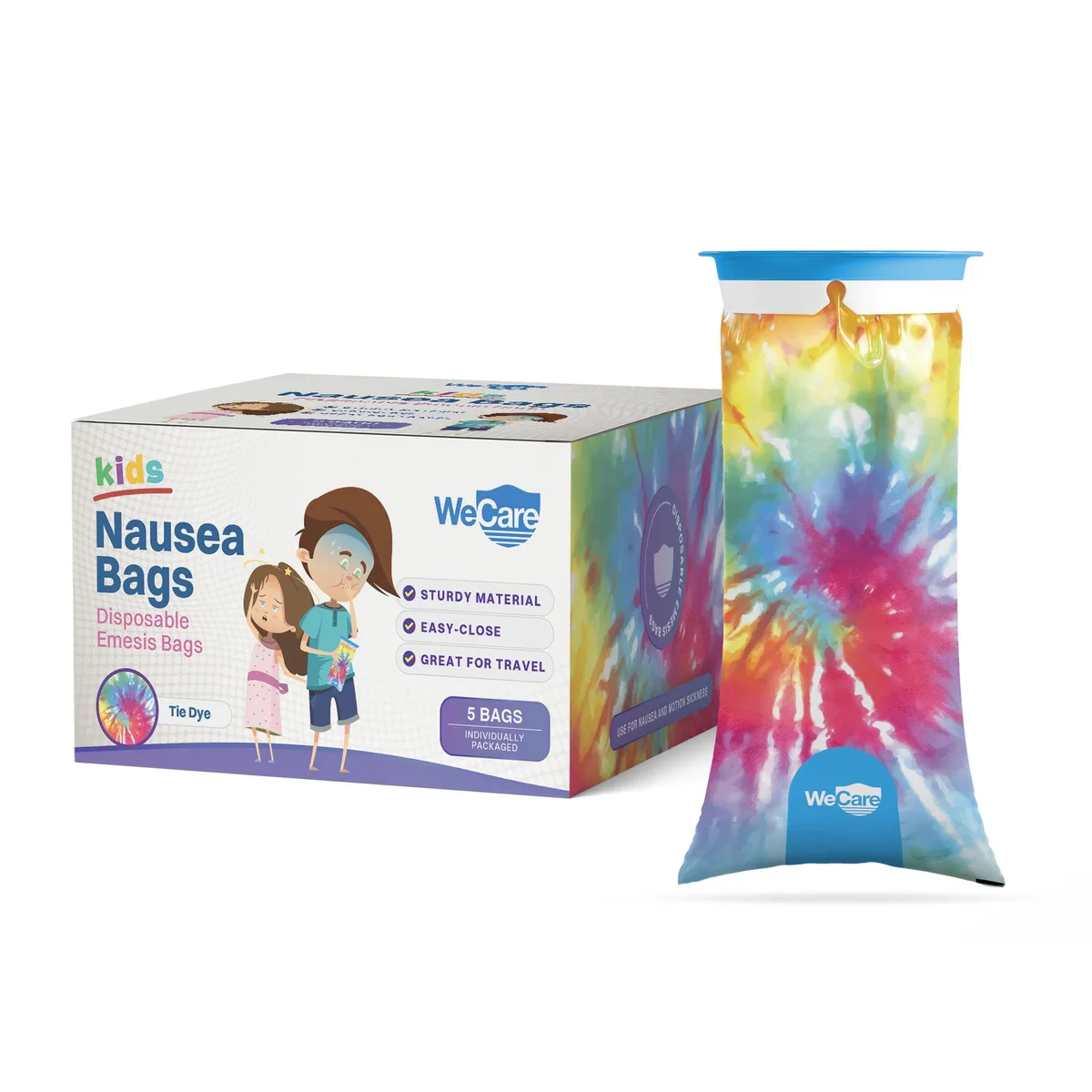 WeCare WeCare WC-EMES-T-5 Nausea Emesis Bags 5 Pack 50 fl oz — product photo
