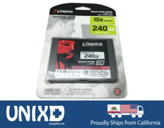 Kingston Technology Corp. Kingston SSDNow KC300 240 GB 2.5" SATA internal solid state drive — product photo