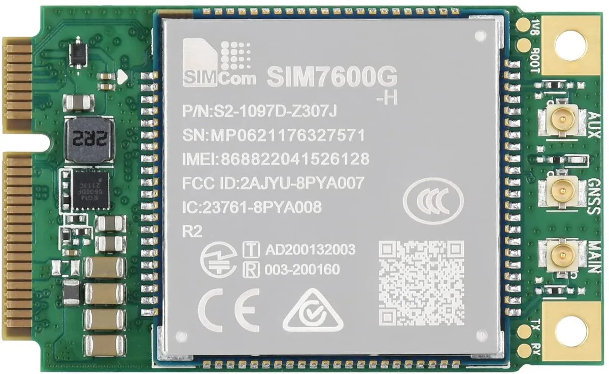 WaveShare WaveShare SIM7600G-H-PCIE 4G LTE Cat-4 Mini-PCIe Module — product photo