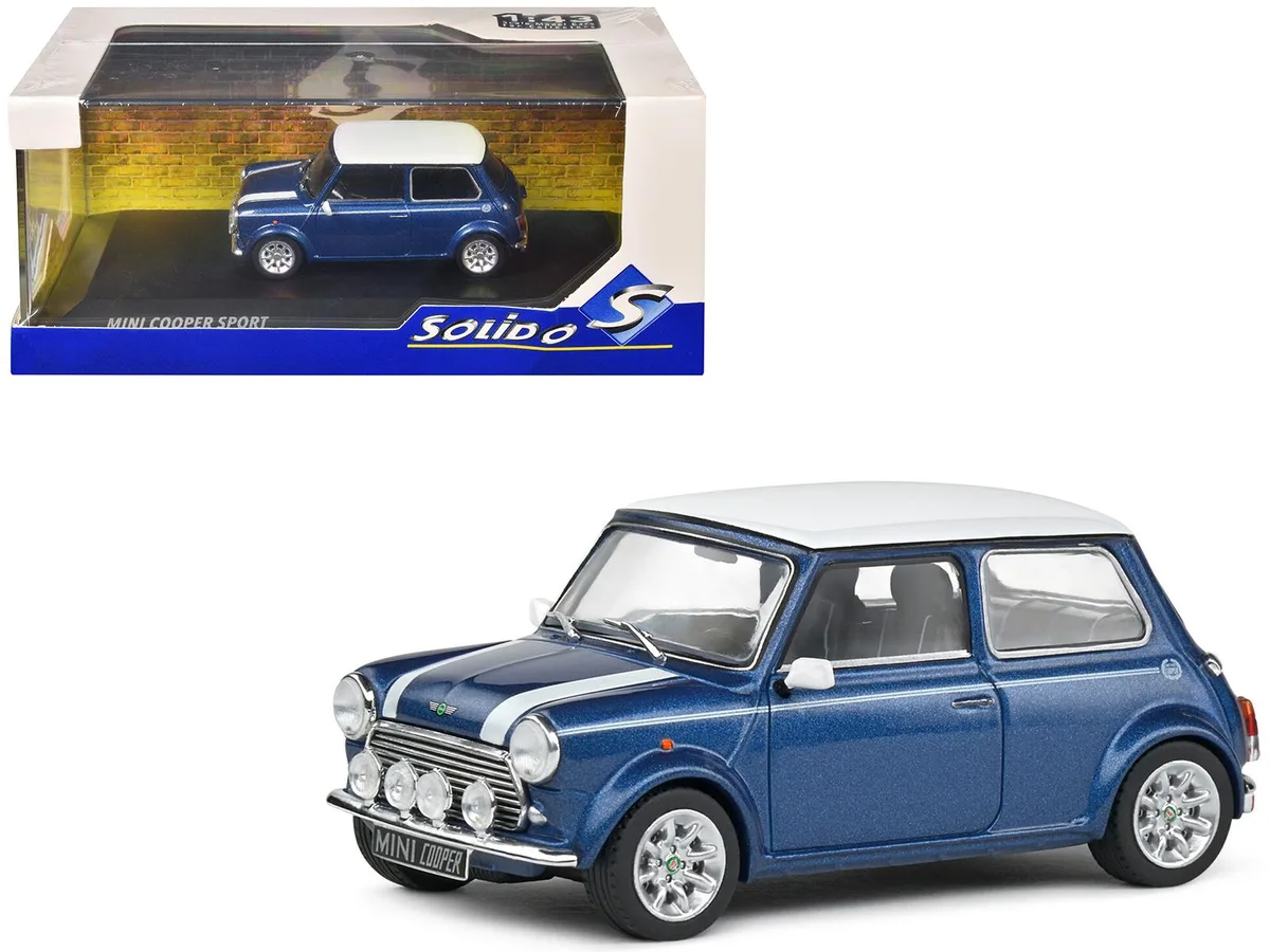 Solido Solido 1994 Mini Cooper Sport Tahiti Blue 1/43 hobby collectible — product photo