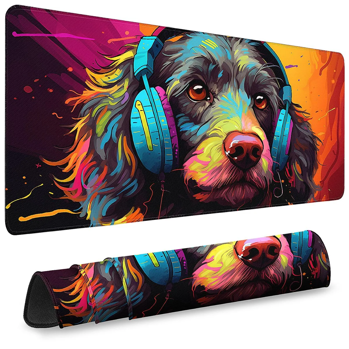  Keychron 010 Mouse Pad 31.5 x 11.2 inches Cool Dog Head 1 — product photo