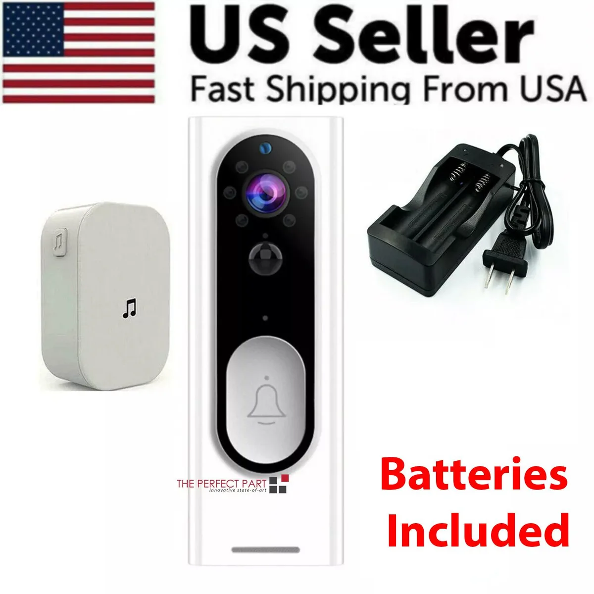 The Perfect Part The Perfect Part WiFi Ring Doorbell 1080P HD Security Camera With Chime — product photo