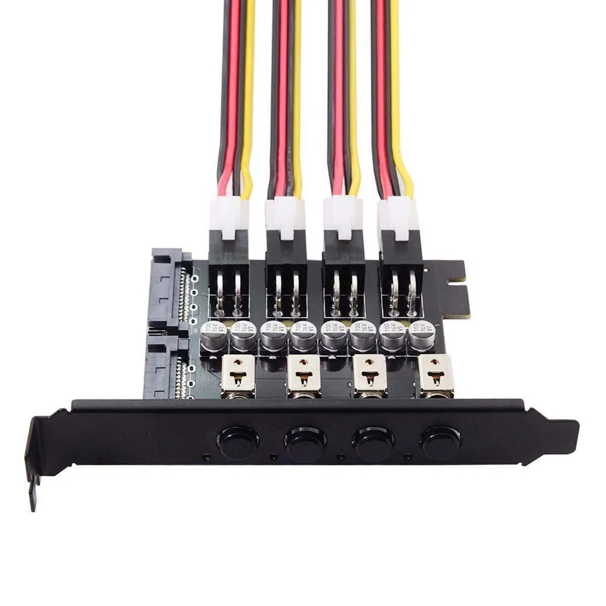 LORDWORLD LORDWORLD 4-Way SATA HDD/SSD Power Switch with PCI Bracket — product photo