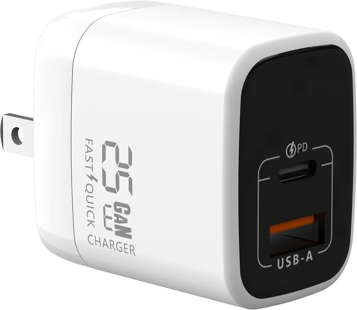 ONITOON ONITOON 25W Dual USB-C USB-A GaN Charger White — product photo
