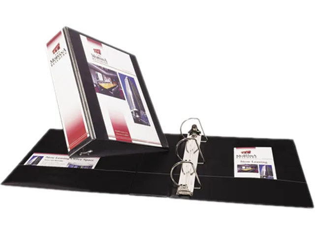 Avery Avery 17041 3" Durable Vinyl EZ-Turn Ring View Binder 11 x 8-1/2 Black — product photo