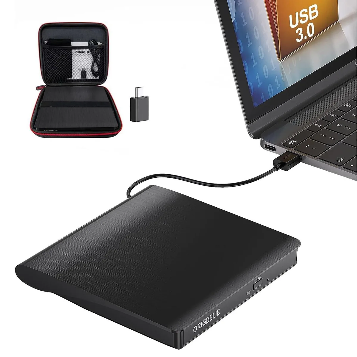KEHIPI KEHIPI BT524 2 in 1 External DVD Duplicator with Carrying Case — product photo