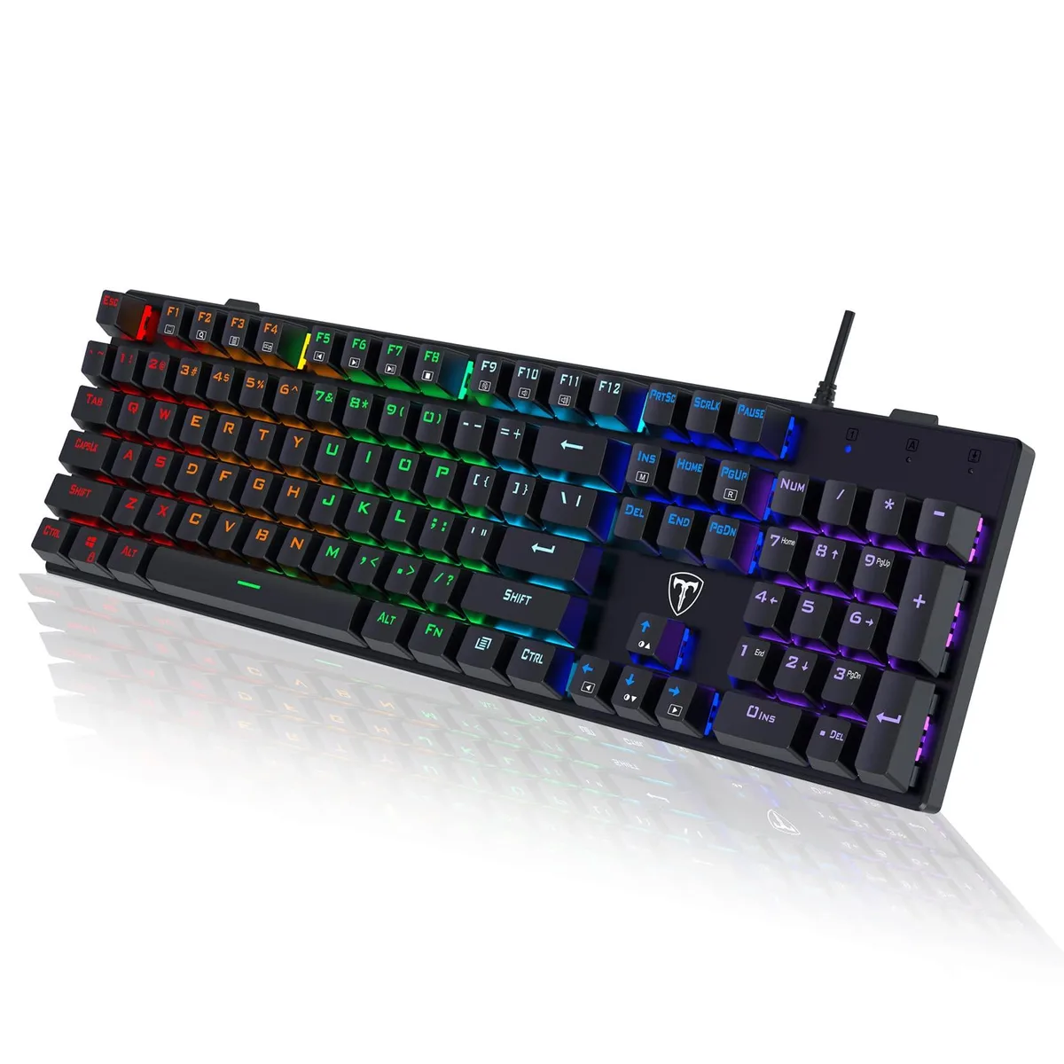  RisoPhy 104-Key Mechanical Gaming Keyboard Blue Switch RGB Wired — product photo