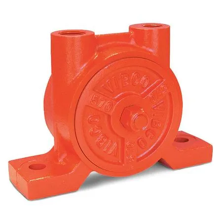 Cast-iron pneumatic vibrator, rectangular body, NPT ports, 10.2 in long, 7.24 in high, 5.43 in wide