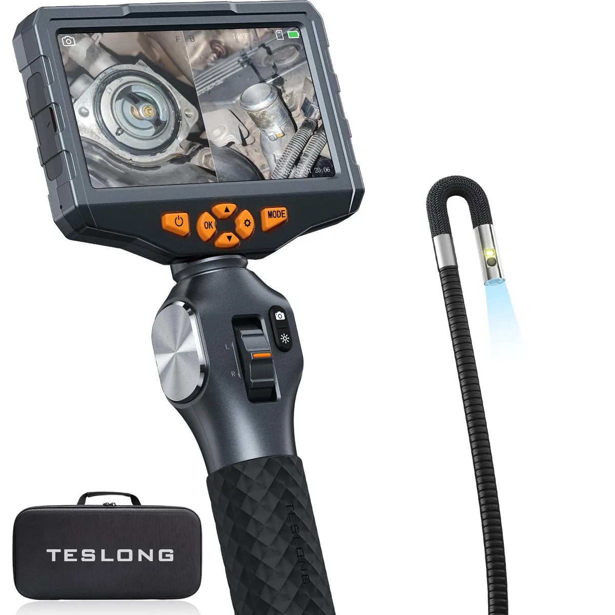 KEHIPI KEHIPI TD500D65DL155 5" IPS Dual Lens Articulating Borescope 0.25" 5.0ft — product photo