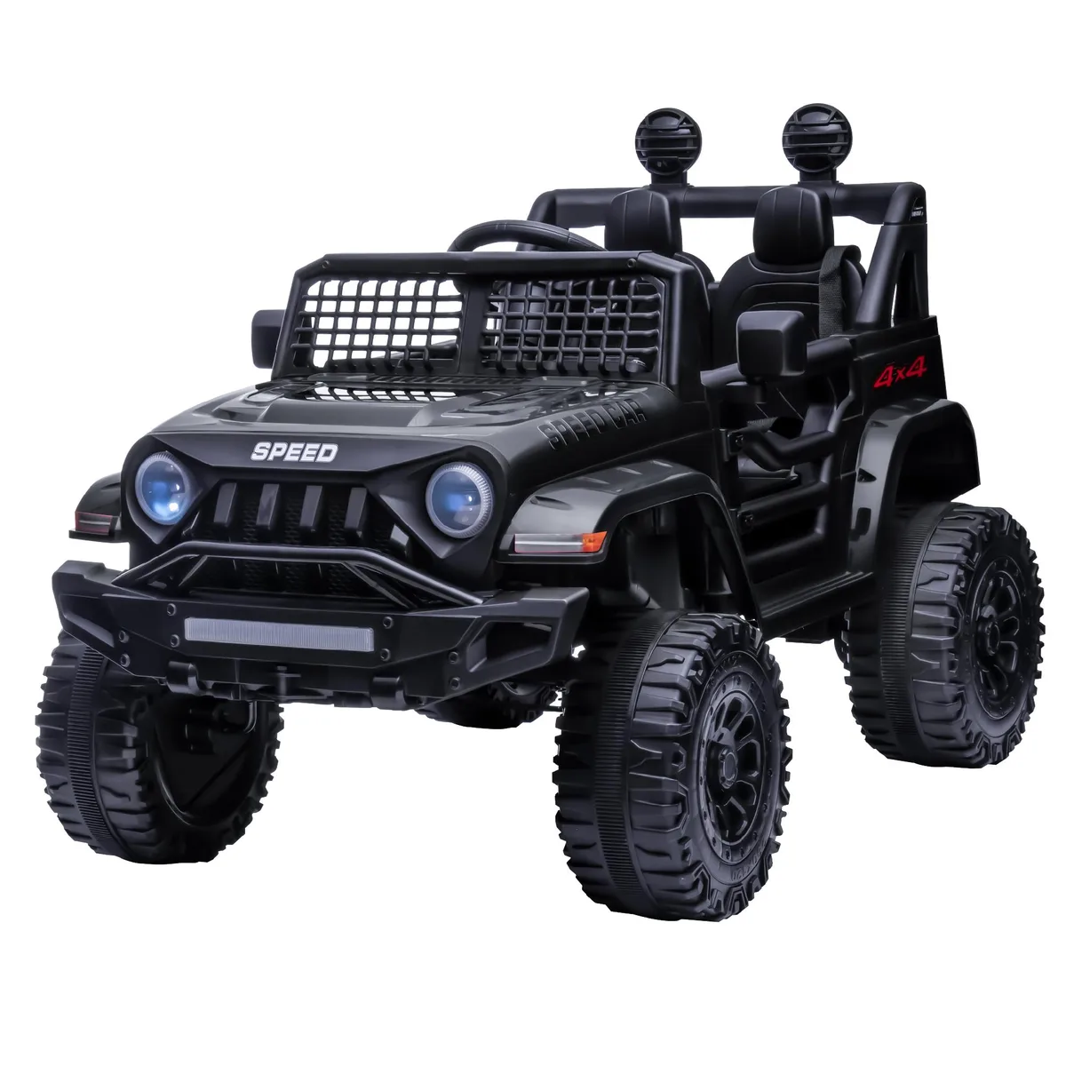 TCARAIWEN TCARAIWEN 12V Kids Ride-On Jeep 2×55W Black — product photo