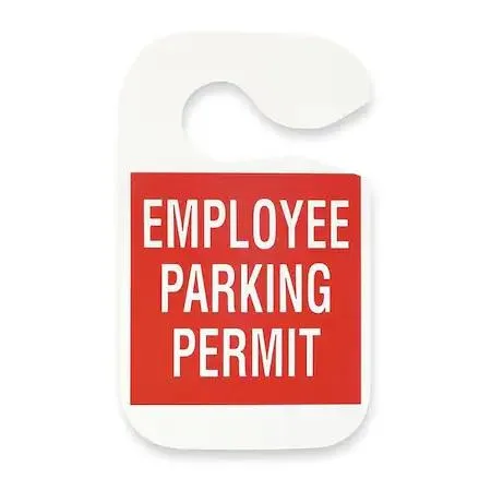 Zoro Select Zoro Select Employee Parking Permit Red PK5 — product photo