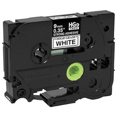 Brother Brother HGE2215PK 9 mm (0.35") black on white tape 8 m (26.2 ft) 5 pack telephone accessory — product photo