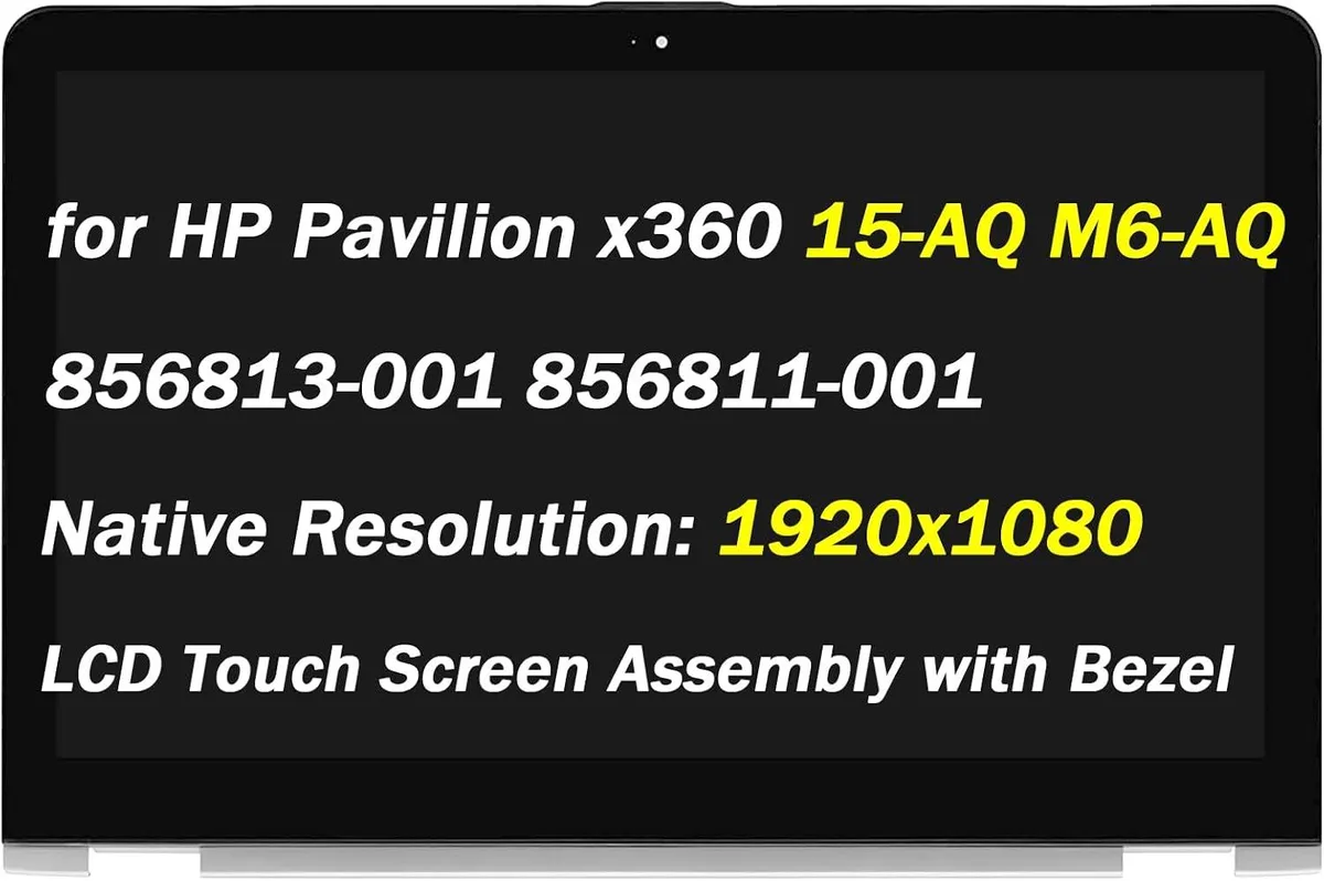 NUOLAISUN NUOLAISUN 15.6" FHD 1920x1080 30 Pins Touch Screen Digitizer Assembly with Bezel for HP Envy x360 15-aq m6-aq — product photo