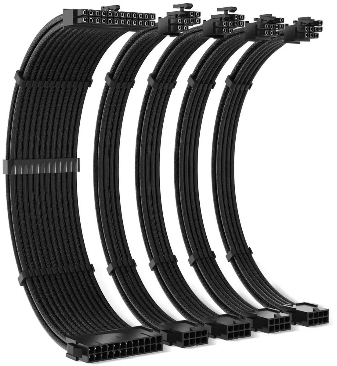 Vszerda Vszerda 18AWG PSU Extension Kit 24pin 4+4pin 6+2pin 35cm 14 Combs Black — product photo