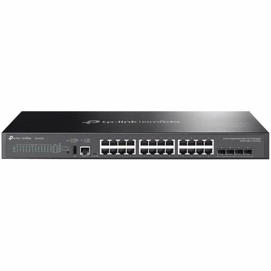 TP-Link TP-Link Omada 24-Port Gigabit Stackable Lite L3 Managed Switch with 4 10G Slots — product photo