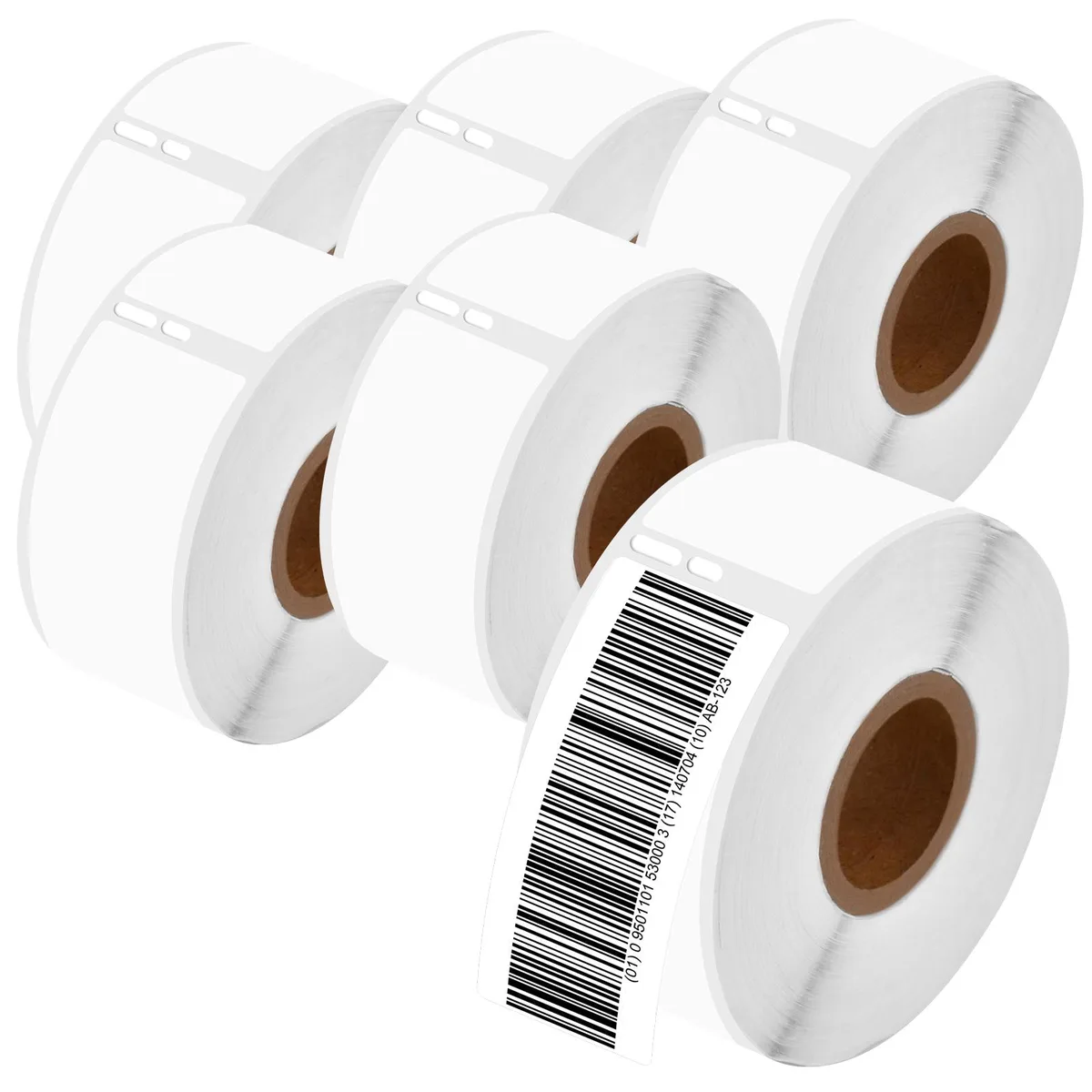 GREENCYCLE GREENCYCLE DM-30320 label 6 rolls 260 labels 28mm x 89mm white — product photo