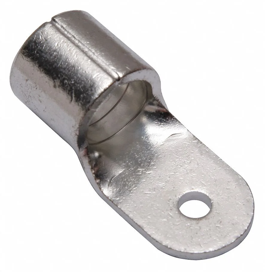 Copper compression lug with single hole and long barrel