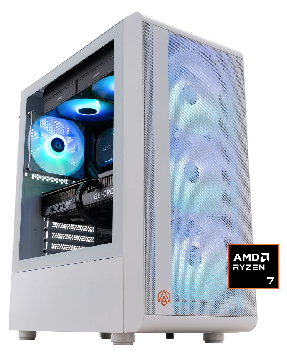 ABS ABS SR9800X3D5070T gaming PC refurbished Ryzen 7 9800X3D RTX 5070 Ti 32GB 2TB — product photo