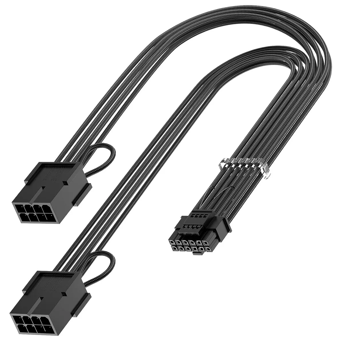 PISKEKAT PISKEKAT 16 Pin to 2x8 Pin GPU Power Cable 13 Inch Black — product photo