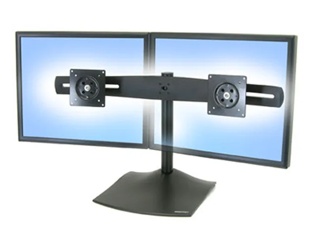 Ergotron Ergotron 33-322-200 DS100 dual-monitor desk stand 24 in 62 lb black office furniture — product photo