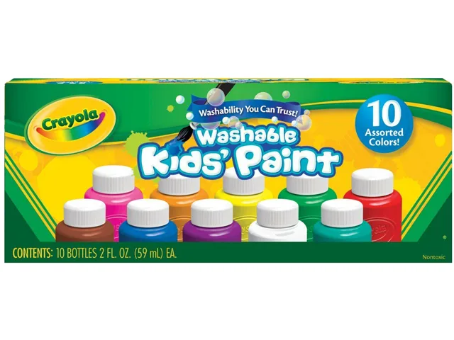 Crayola Crayola 541205 Washable Kids' Paint Set 10 colours 2 fl oz — product photo