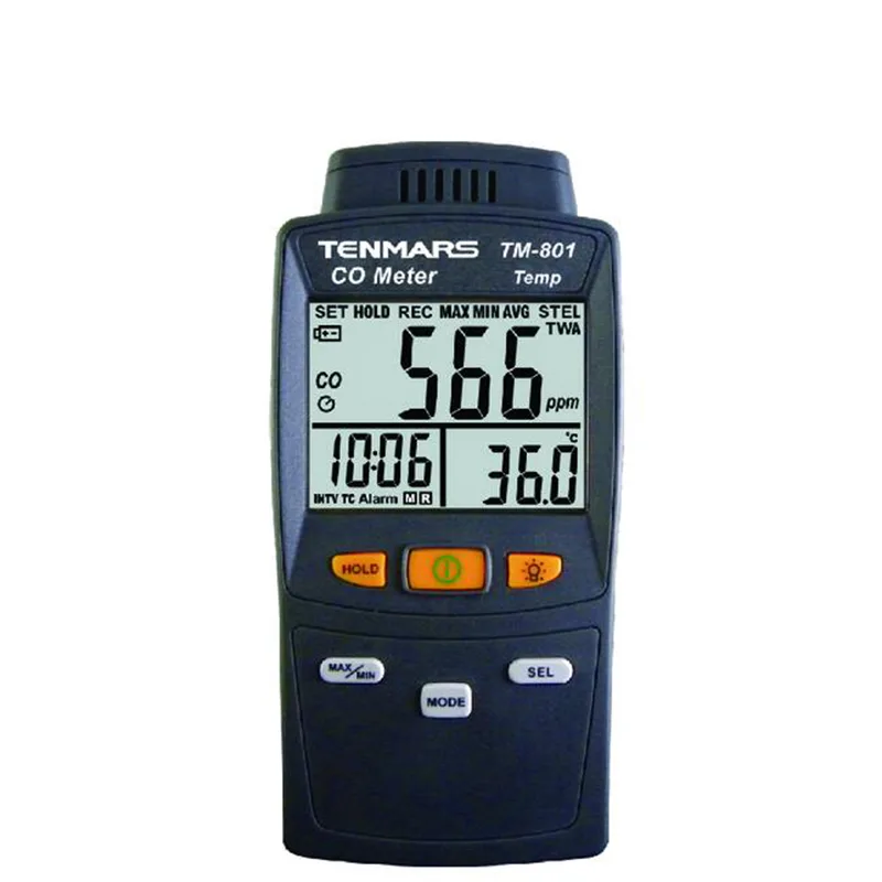 TENMARS ELECTRONICS TENMARS ELECTRONICS TM-801 CO Meter 0–1,000ppm electrician tool — product photo