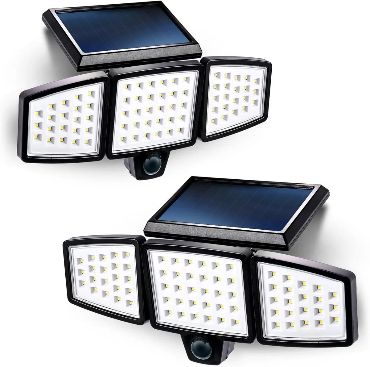 Home Zone Security Home Zone Security ES06573G Solar Flood Light 2-Pack 1000 lm 3500K — product photo