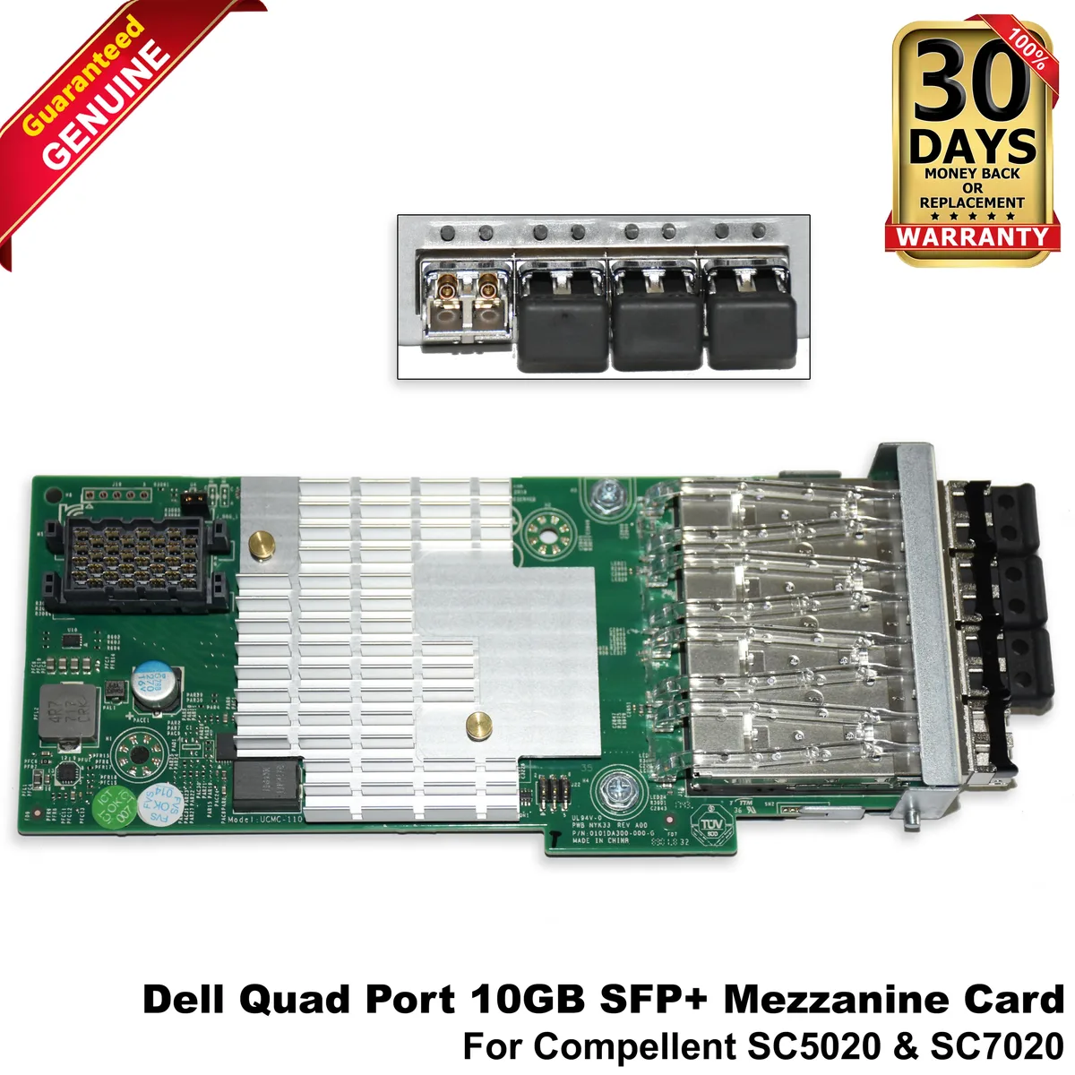 DELL DELL Compellent SC5020 SC7020 Quad Port 10GbE SFP+ Mezzanine Card KCVN9 laptop replacement part — product photo