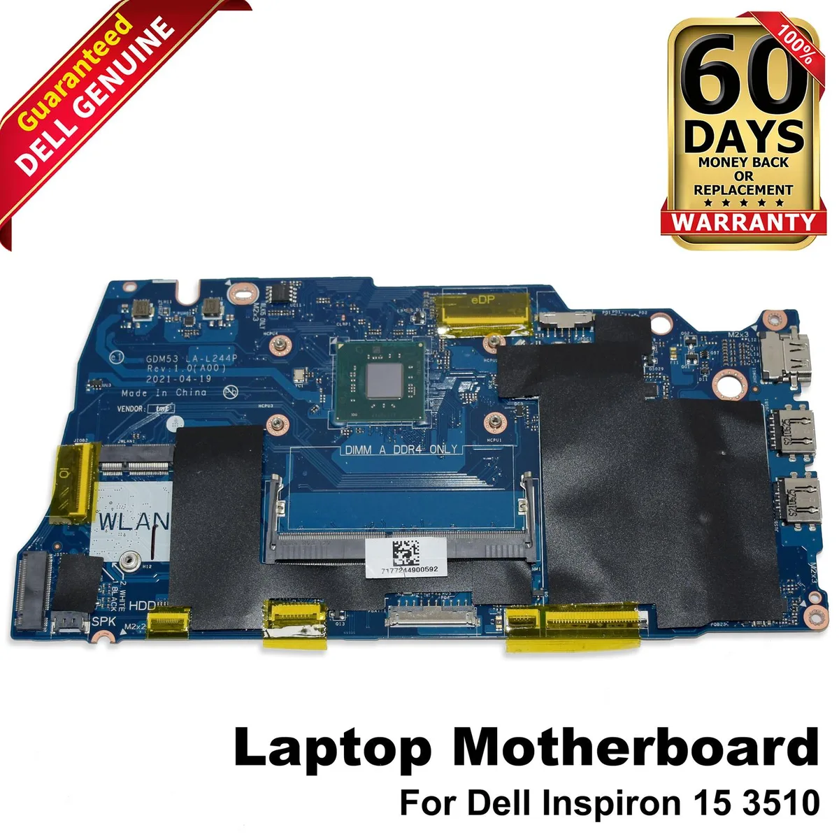 DELL DELL LA-L244P Inspiron 15 3510 Motherboard NCXC4 — product photo