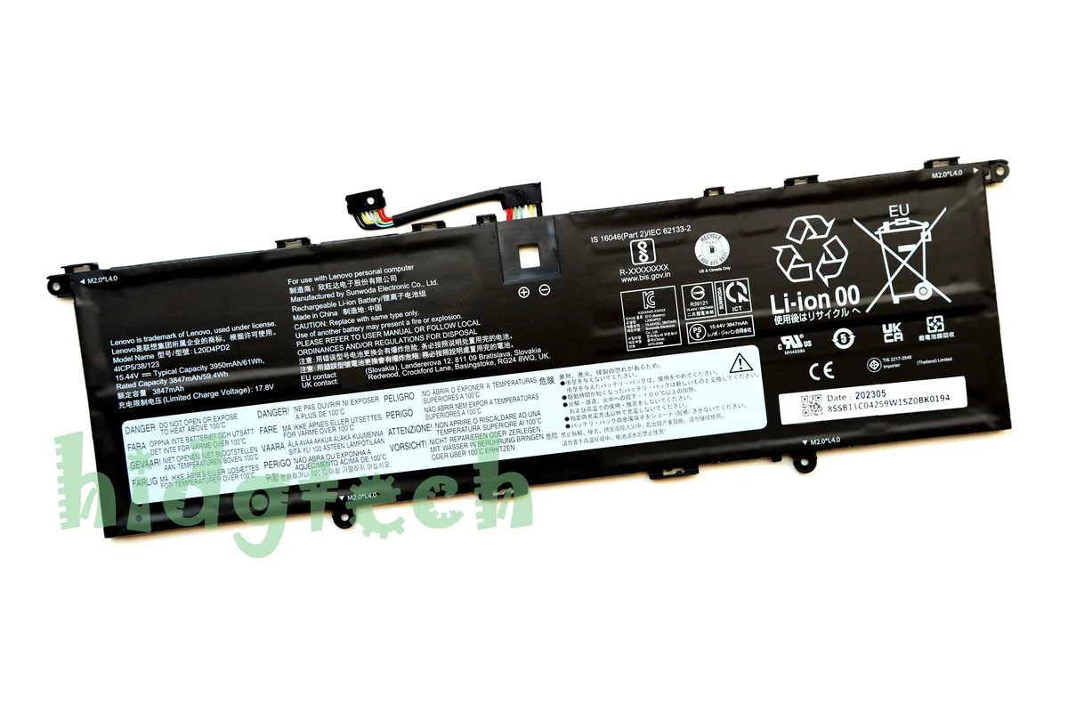 Beisite Beisite L20B4PD2 L20C4PD2 L20D4PD2 laptop battery 61Wh 15.44V — product photo