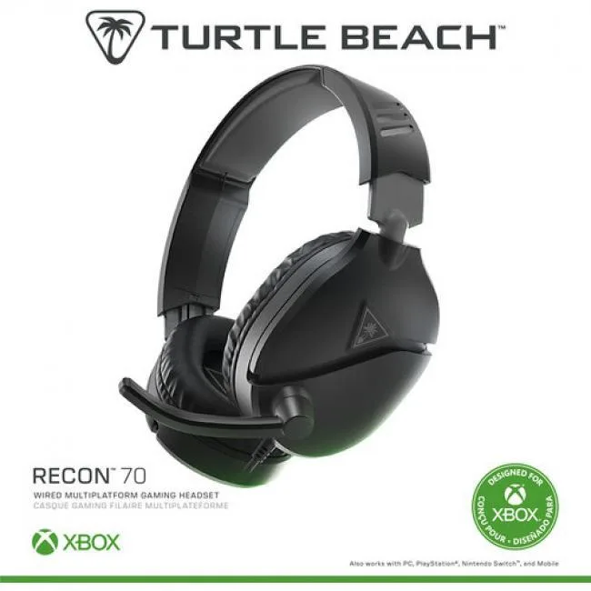 Turtle Beach/Voyetra Turtle Beach/Voyetra TBS-2001-05 Recon 70 Black Wired Headset 40mm 3.5mm — product photo