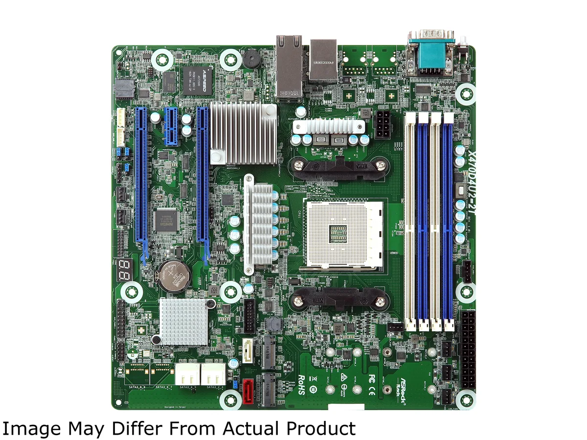 ASRock Rack ASRock Rack X470D4U2-2T server motherboard AM4 dual 10G LAN — product photo