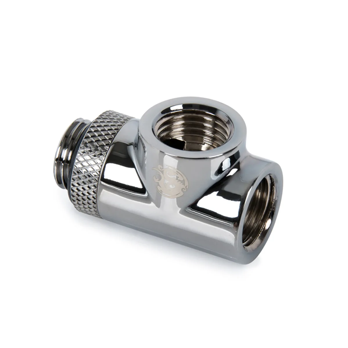 Bitspower Bitspower BP-BSTBRGIG2 T-Block Rotary Fitting G1/4" x1 / Inner G1/4" x2 Black Sparkle — product photo