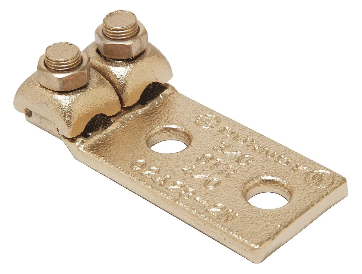 Burndy Burndy Q2A262N Mechanical Lug 2/0 AWG 2 Conductor 2 Hole 1/2 in Stud — product photo