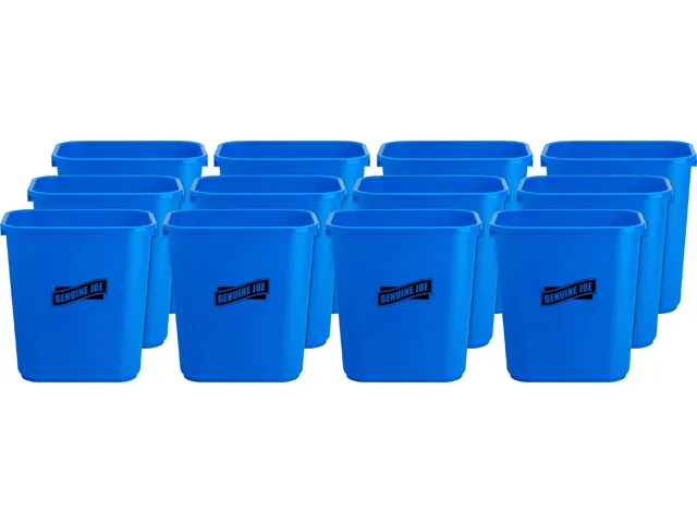 Genuine Joe Genuine Joe 57257CT 28-quart Blue Recycle Wastebasket indoor maintenance — product photo