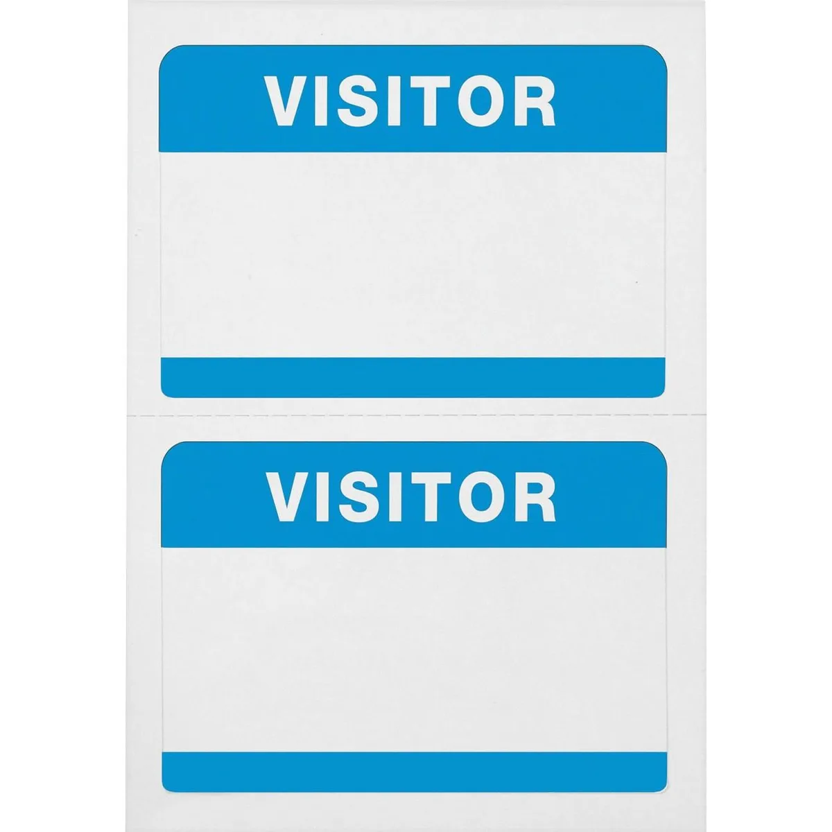 Advantus Advantus 97190 Self-Adhesive Visitor Badges White 100/Box — product photo
