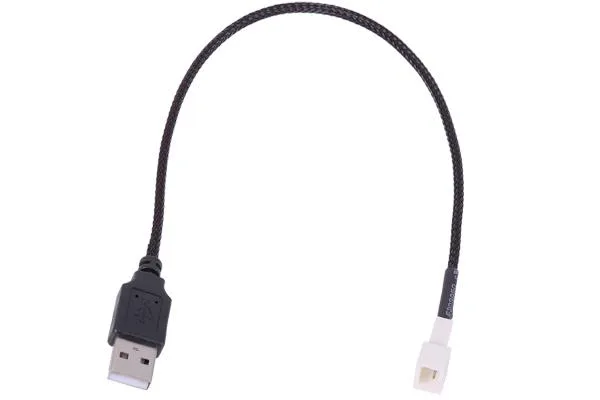 Phobya Phobya 81132 USB to 3-Pin Fan Cable 30cm Black — product photo