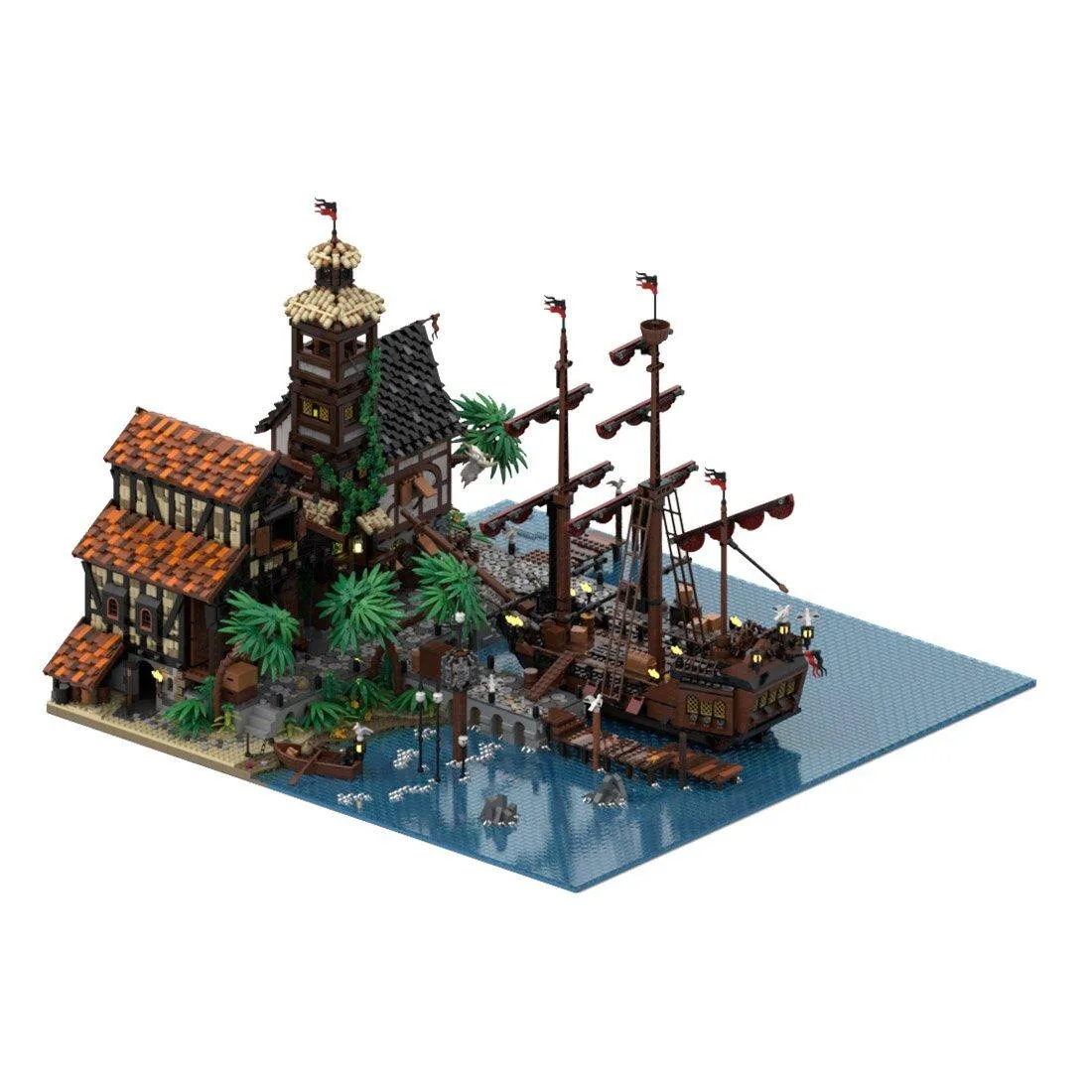ZITIANYOUBUILD ZITIANYOUBUILD MOC-114510 Port Sauvage Pirate Town 14428 Parts — product photo