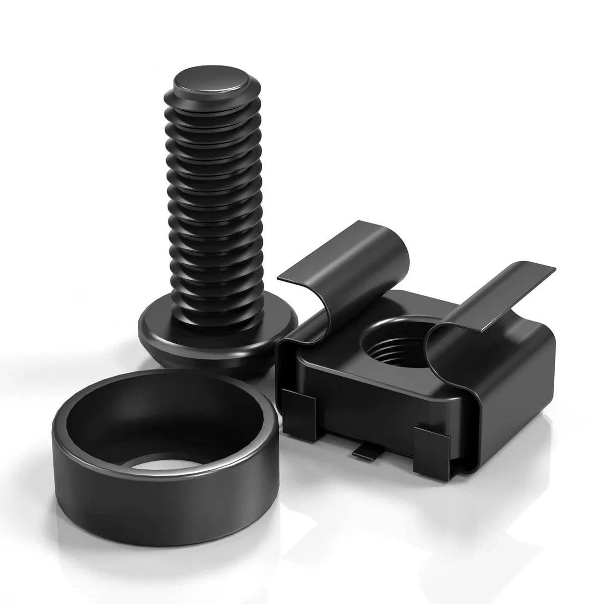 BFKK BFKK 50 Pack M6 x 16mm Cage Nuts Screws Washers — product photo