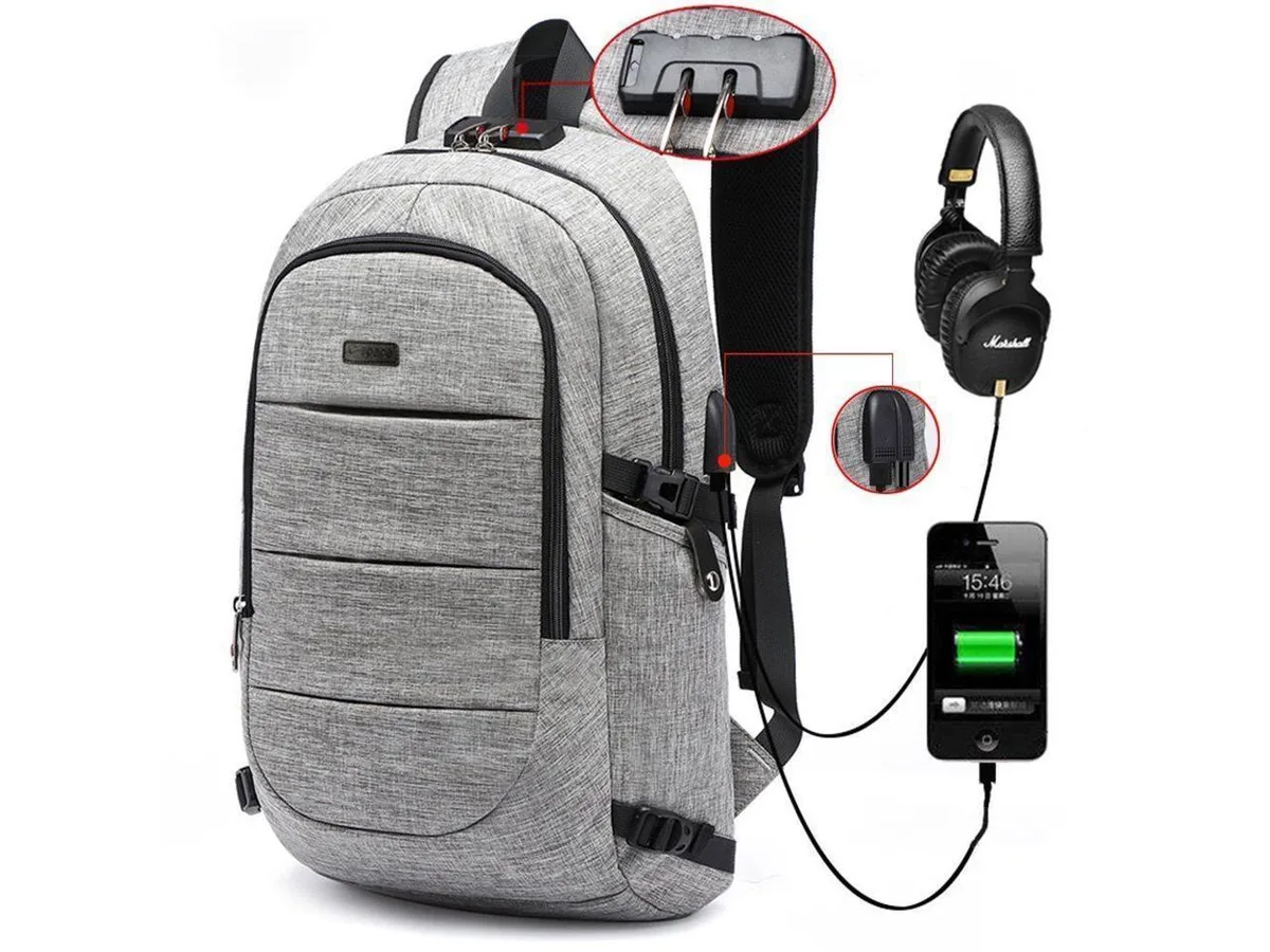 BONAEVER BONAEVER 17 inch Anti-Theft Waterproof Backpack USB Port 360 Reflective 15.6 Laptop Fit — product photo