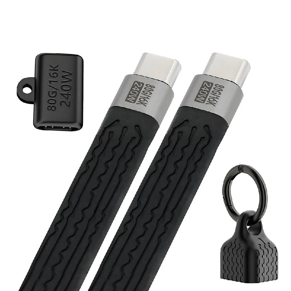 Fervit Fervit USB 5.0 Cable 80Gbps 240W 13cm 16K30Hz 8K60Hz 5K60Hz 4K120Hz Female Extender Strap Chain — product photo